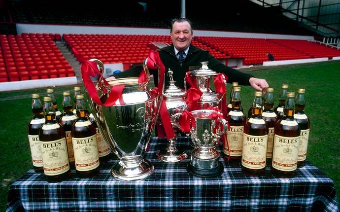 Bob Paisley, former Manager of Liverpool Football Club from 1974 to 1983, during a golden era for the Club