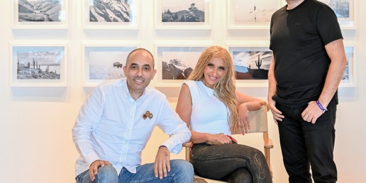 Mary Ghobrial with Anghami co-founders, Elie Habib and Eddy Maroun