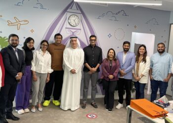 H.E. Al Banna with Atul Hegde, Founder YAAP, and team